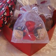 kutu içinde çikolata keseleri